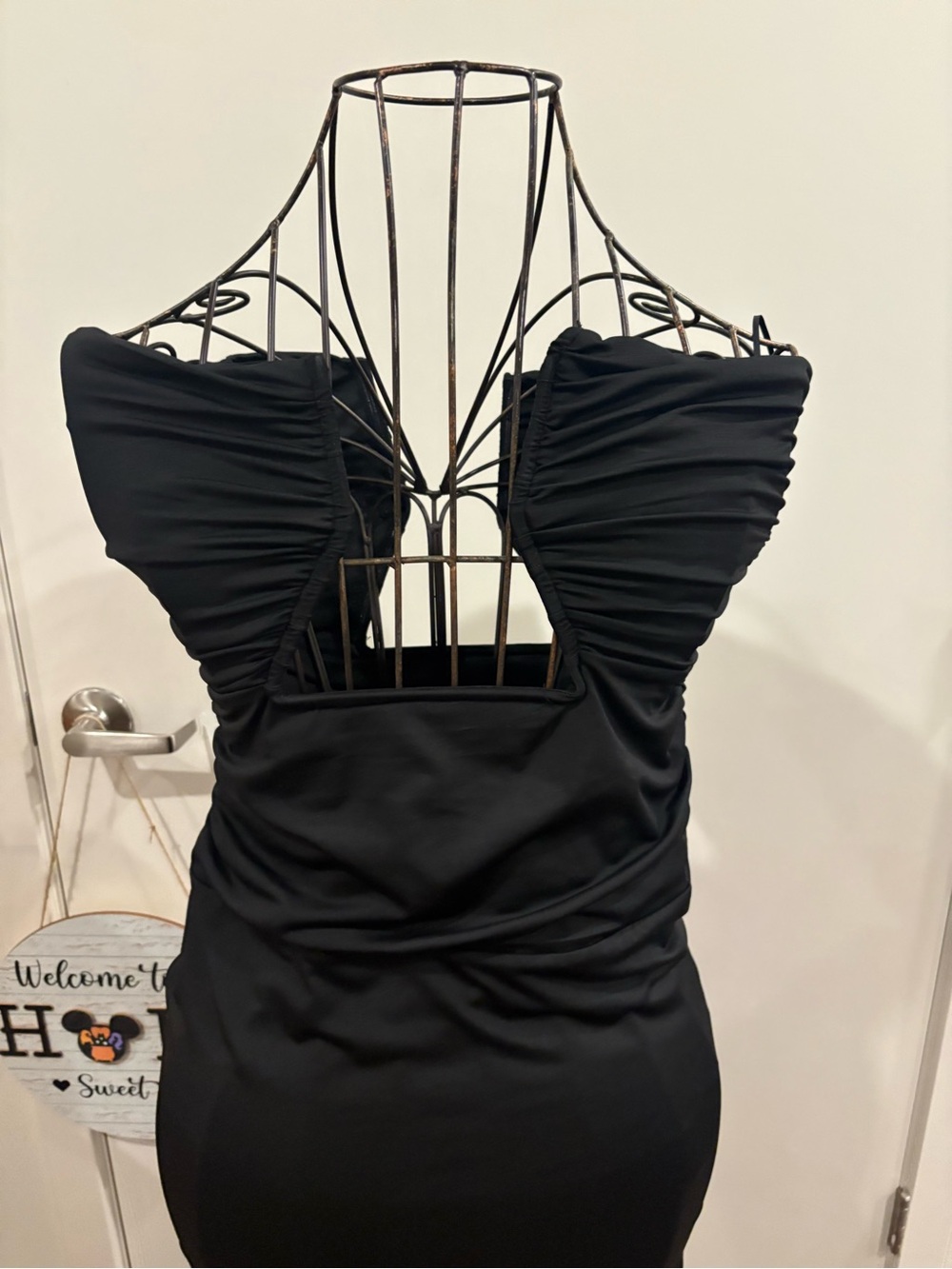 Beautiful Fashion Nova Black Ruched Cutout Maxi Dress - Picture 10 of 11